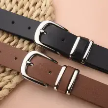 Men's Reversible Rotatable Automatic Buckle Belt Black Gold — feature 8