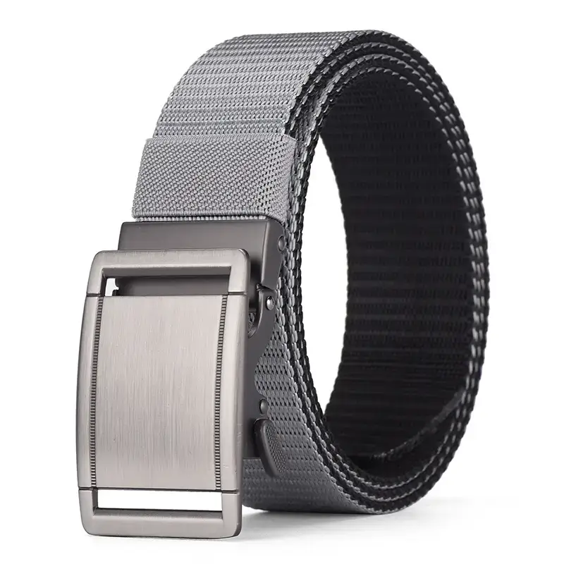 Men's Reversible Rotatable Automatic Buckle Belt Black Gold - Image 4
