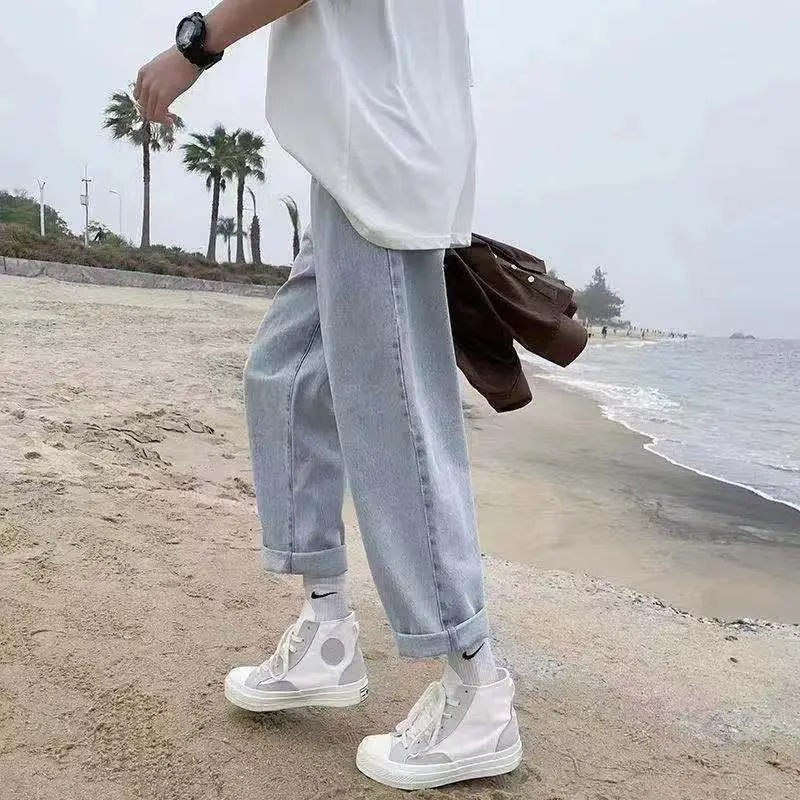 Men's Green Hoodie Black Jeans Korean Style Loose Fit - Image 6