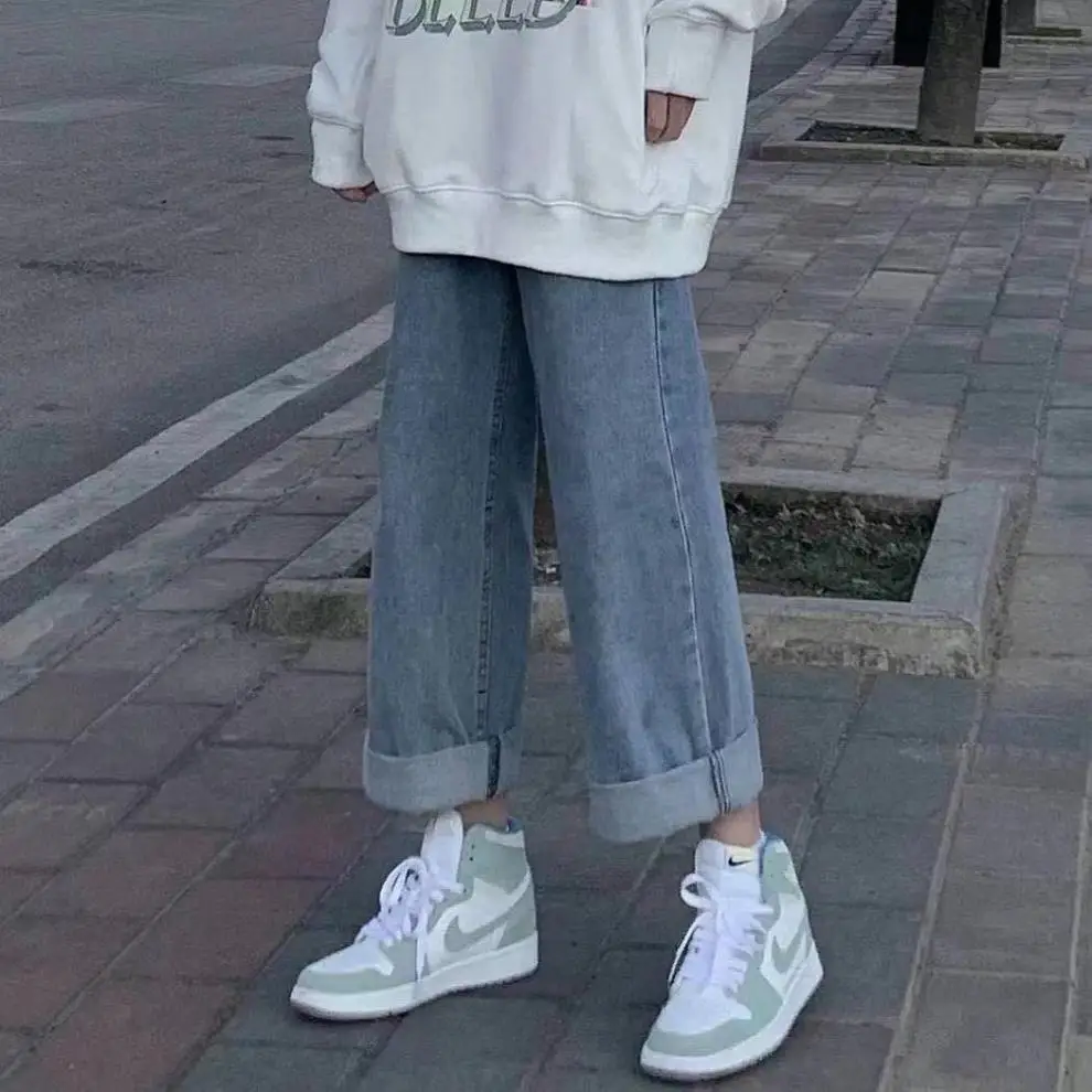 Men's Green Hoodie Black Jeans Korean Style Loose Fit — feature 7
