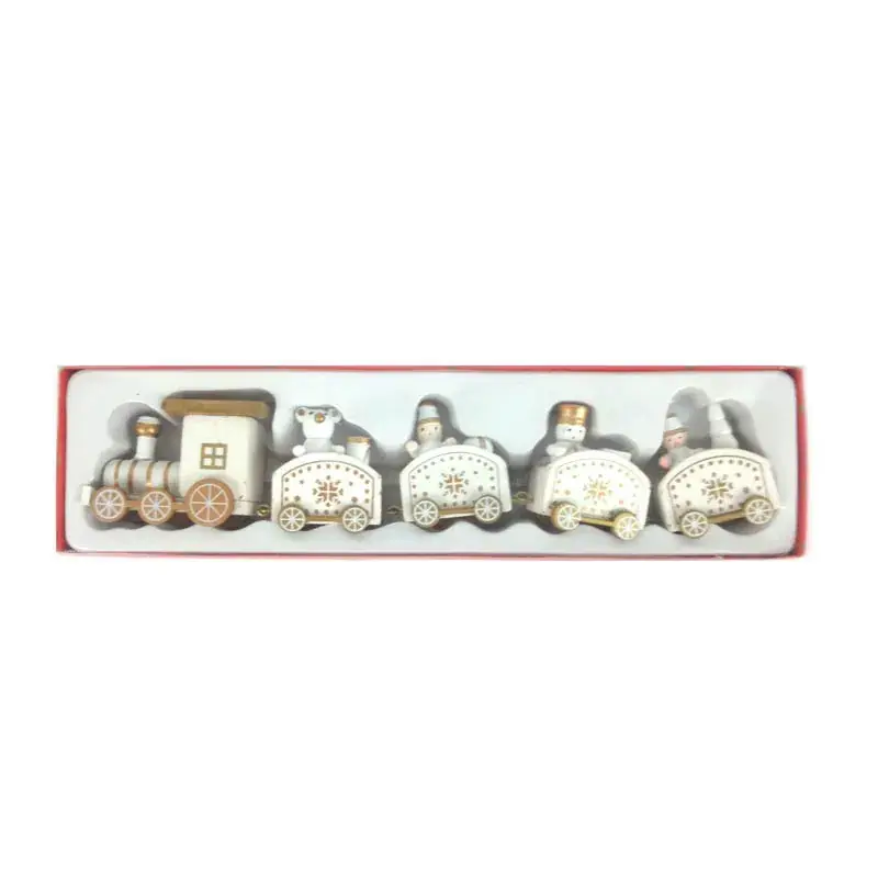 Christmas Wooden Train Set for Kids Window Decor - Image 4