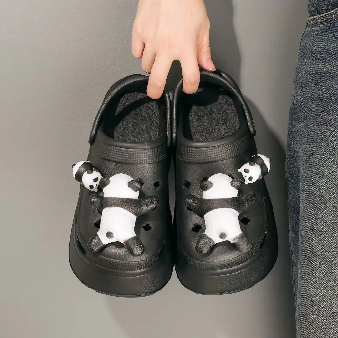 Summer Height-raising Sandals for Women Parent-child Thick-soled Summer Lightweight High-value Cute Beach Sandals and Slippers DIY Accessories - Image 5