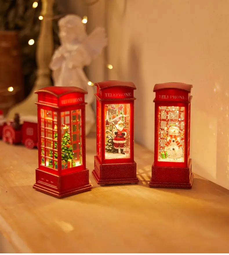 Christmas Wind Lamp Santa Claus Red Lantern Decor — feature 13