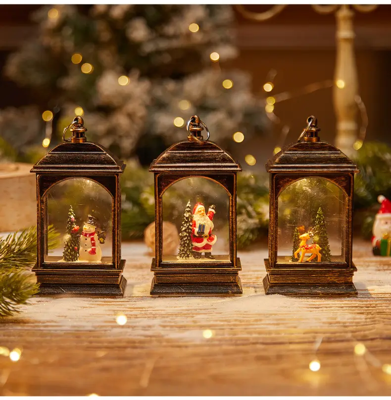 Christmas Wind Lamp Santa Claus Red Lantern Decor — feature 14