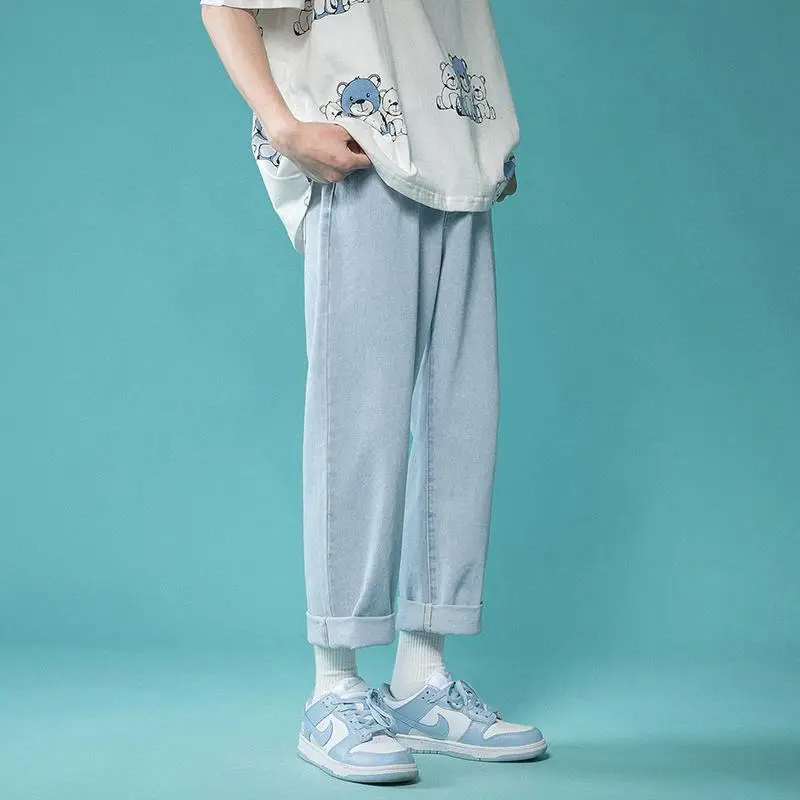 Men High Waist Wide Leg Jeans 2024 Spring - Image 6