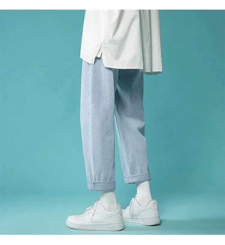 Men High Waist Wide Leg Jeans 2024 Spring — feature 10