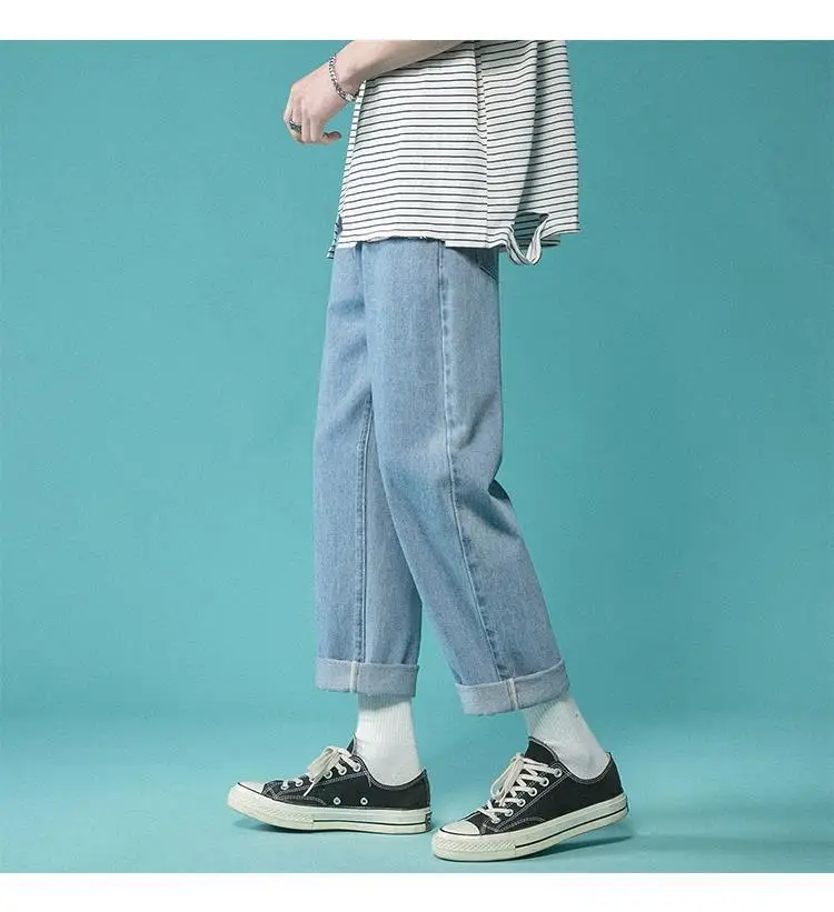 Men High Waist Wide Leg Jeans 2024 Spring — feature 13
