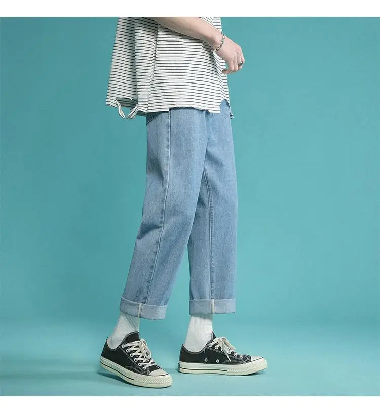Men High Waist Wide Leg Jeans 2024 Spring — feature 14