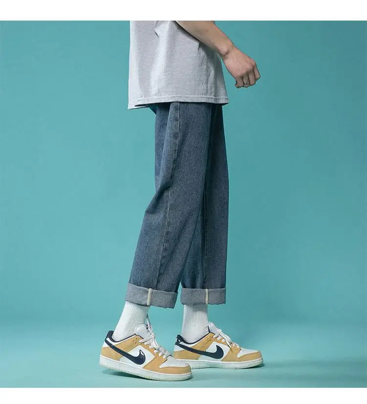 Men High Waist Wide Leg Jeans 2024 Spring — feature 18