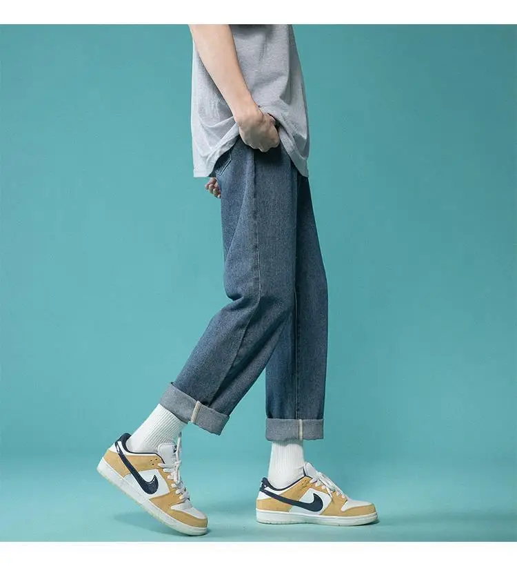 Men High Waist Wide Leg Jeans 2024 Spring — feature 19