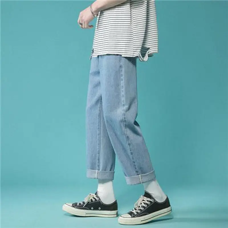 Men High Waist Wide Leg Jeans 2024 Spring - Image 4