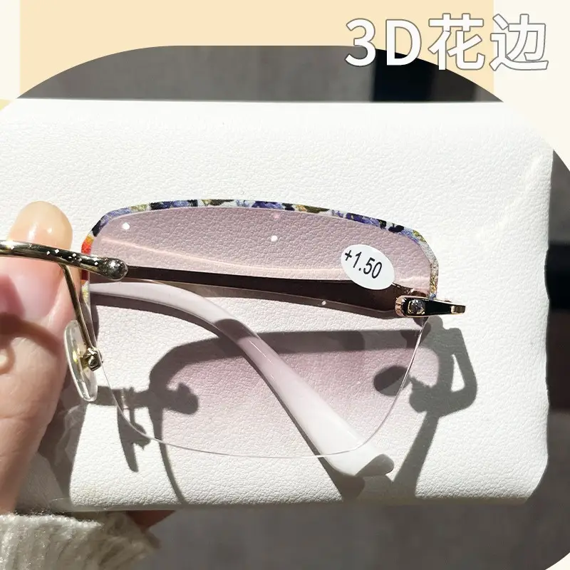 3D Lace Square Frame Reading Glasses Women - Image 3