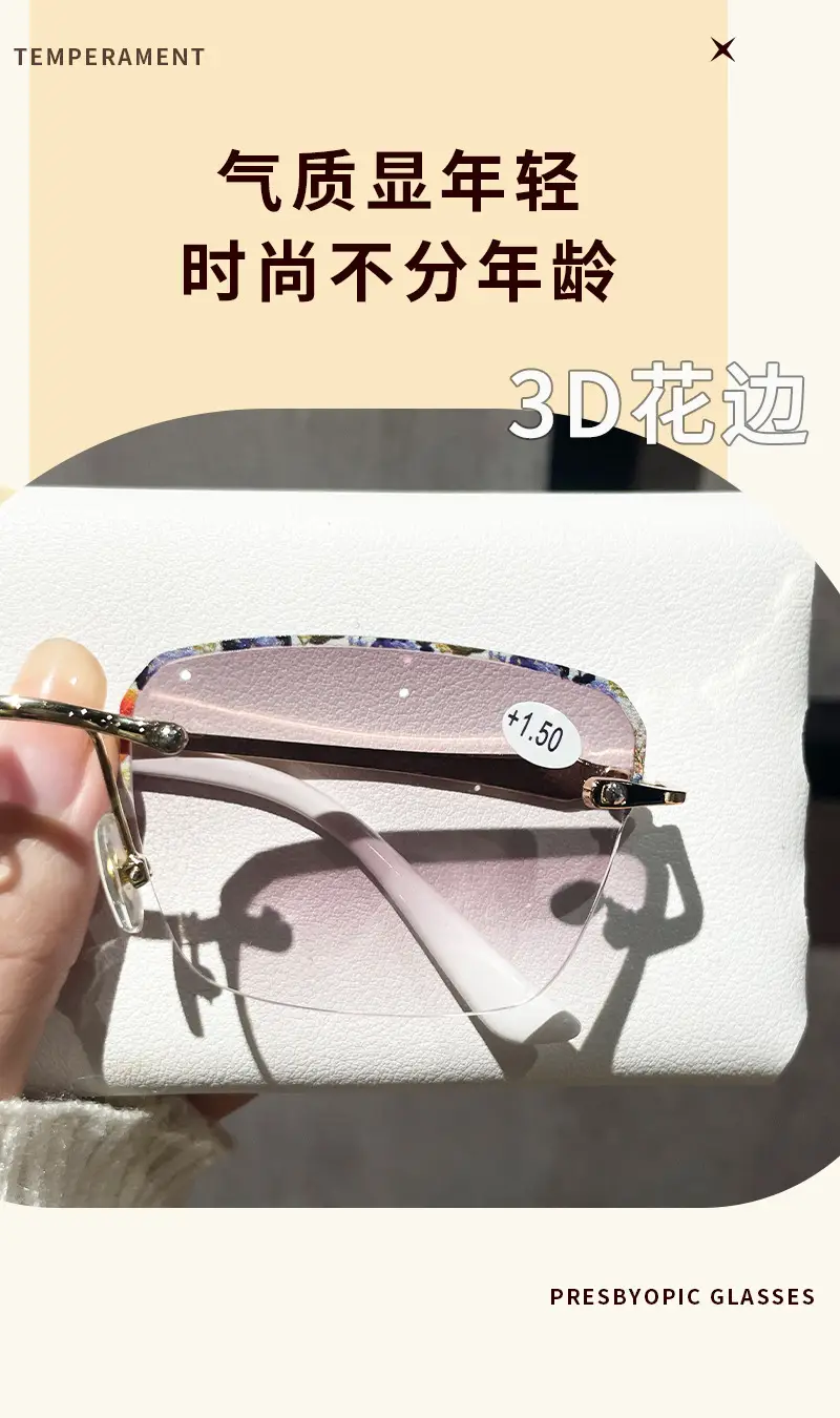 3D Lace Square Frame Reading Glasses Women — feature 29