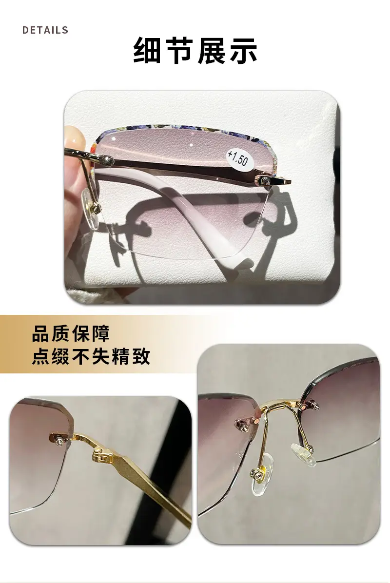 3D Lace Square Frame Reading Glasses Women — feature 34