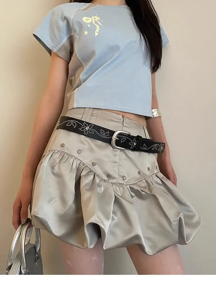 Women's Silk Belted Skirt with Flower Embroidery — feature 9