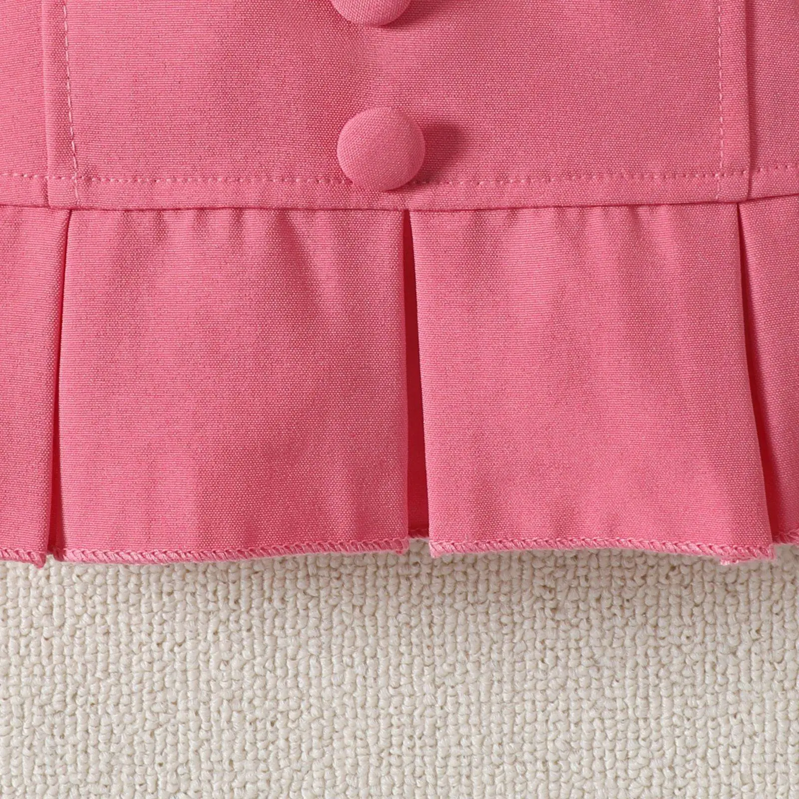 Pink Flying Sleeve Top & Pleated Skirt Set for Girls — feature 10