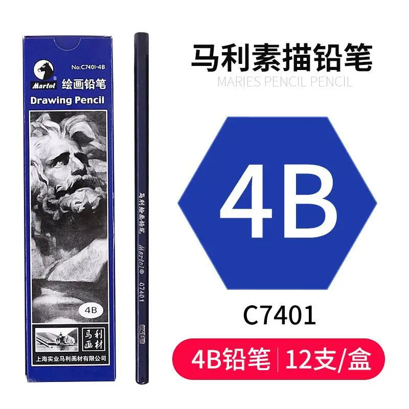 Marley Pencil Sketch Carbon Pen Drawing Painting Sketch Carbon Pen Hard Medium Soft White Carbon Pen Special for Beginners Art Students