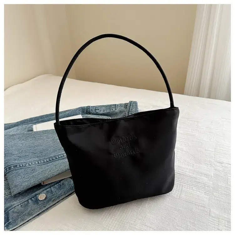 Black Nylon Shoulder Bag for Women 2024 New Arrival — feature 24