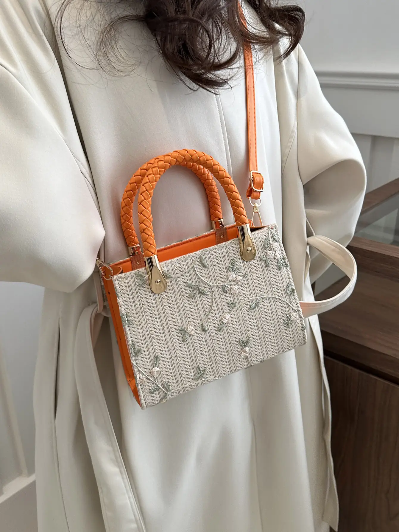 Women's 2024 Summer Shoulder Crossbody Bag with Braided Handles - Image 10