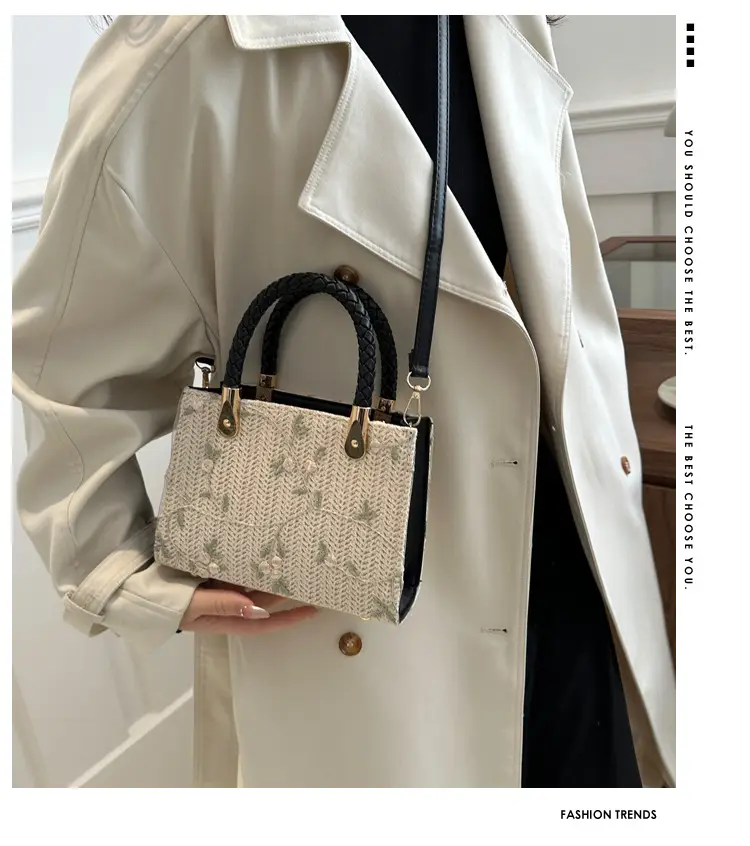 Women's 2024 Summer Shoulder Crossbody Bag with Braided Handles — feature 1