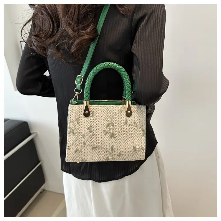 Women's 2024 Summer Shoulder Crossbody Bag with Braided Handles — feature 12