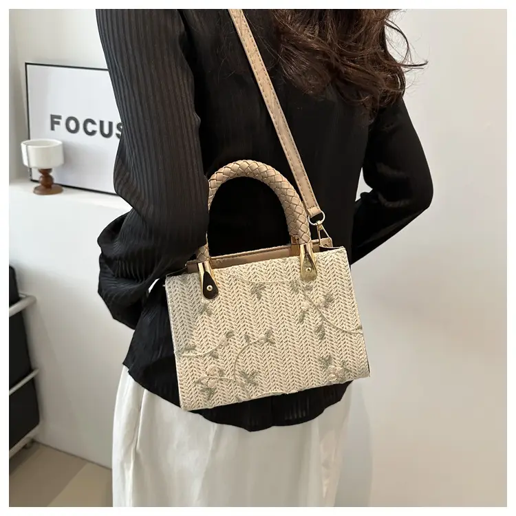 Women's 2024 Summer Shoulder Crossbody Bag with Braided Handles — feature 13