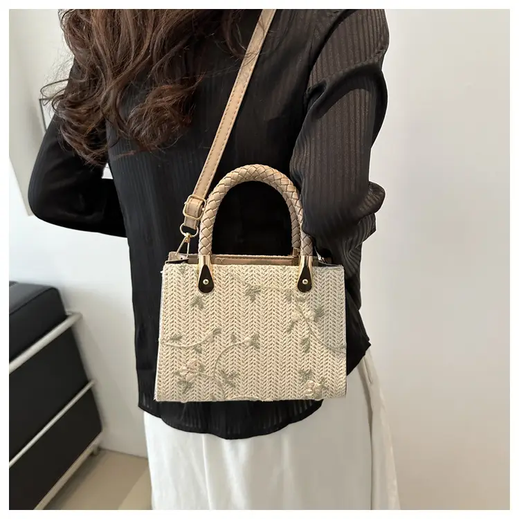Women's 2024 Summer Shoulder Crossbody Bag with Braided Handles — feature 14