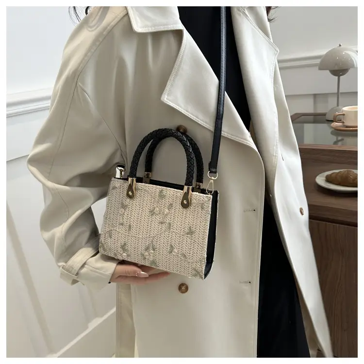 Women's 2024 Summer Shoulder Crossbody Bag with Braided Handles — feature 7