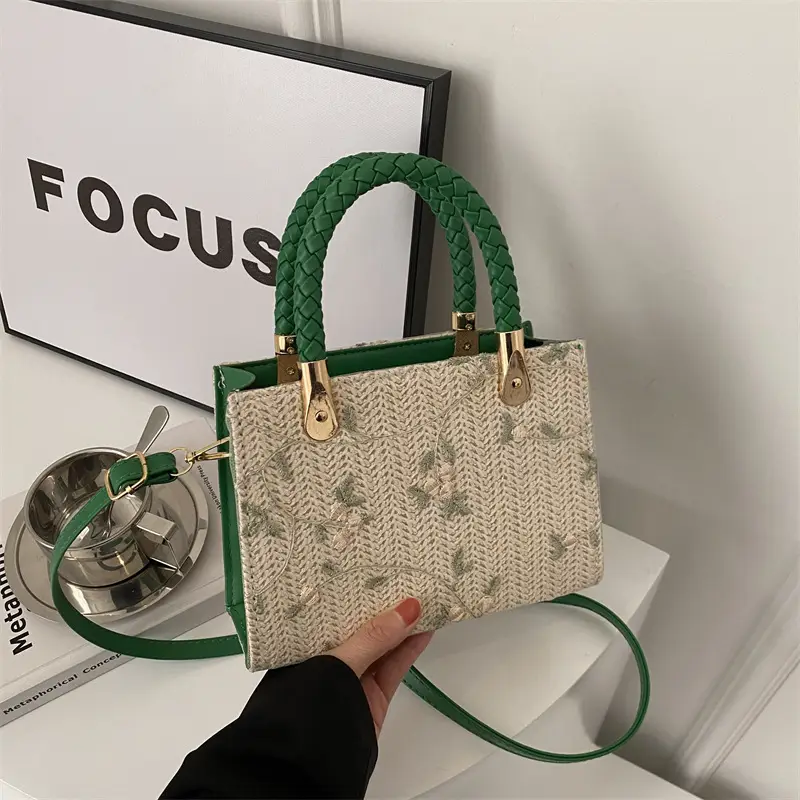 Women's 2024 Summer Shoulder Crossbody Bag with Braided Handles - Image 3