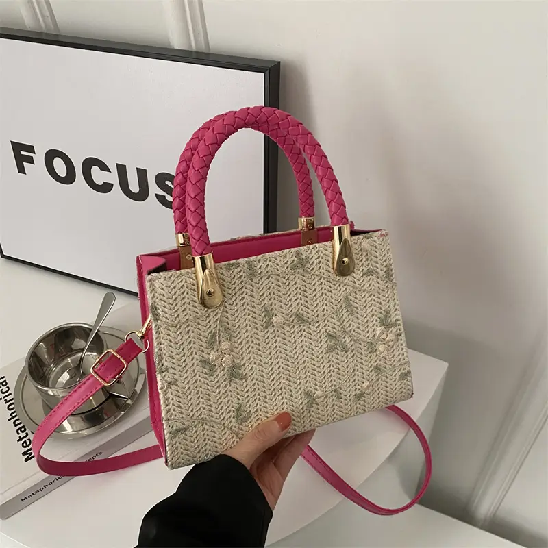 Women's 2024 Summer Shoulder Crossbody Bag with Braided Handles - Image 6