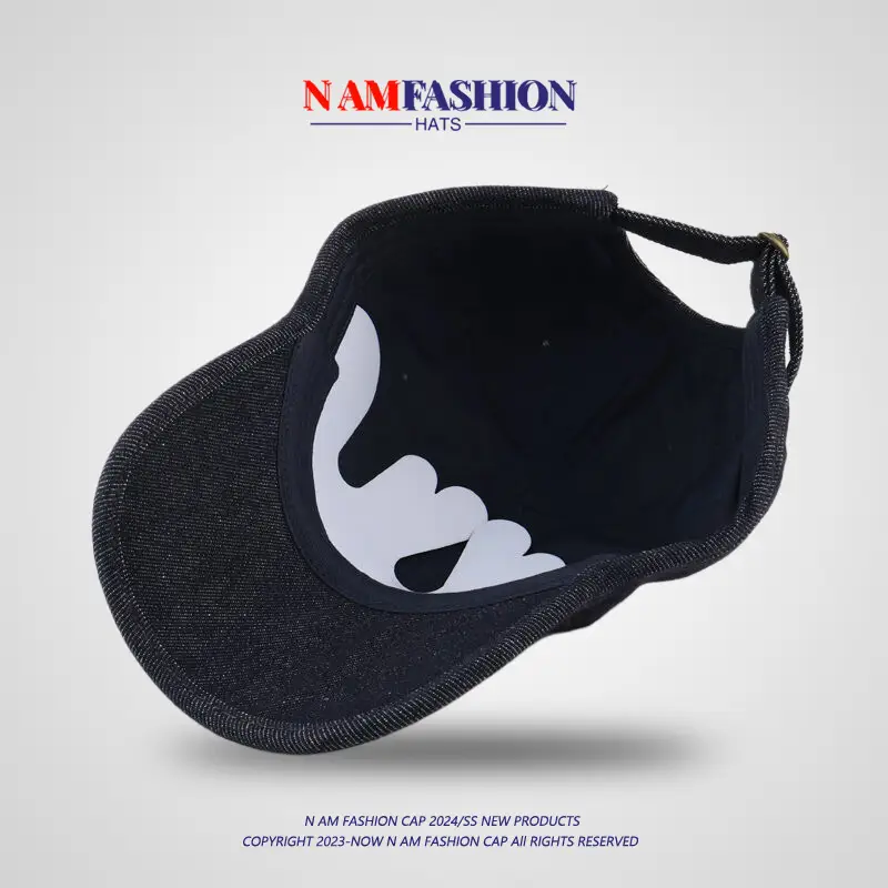 Men Denim Baseball Cap Black All Season — feature 8