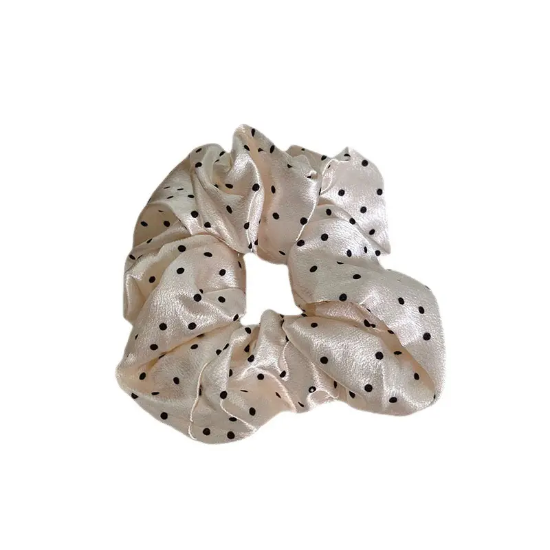 Black Polka Dot Hair Scrunchie for Women - Image 7