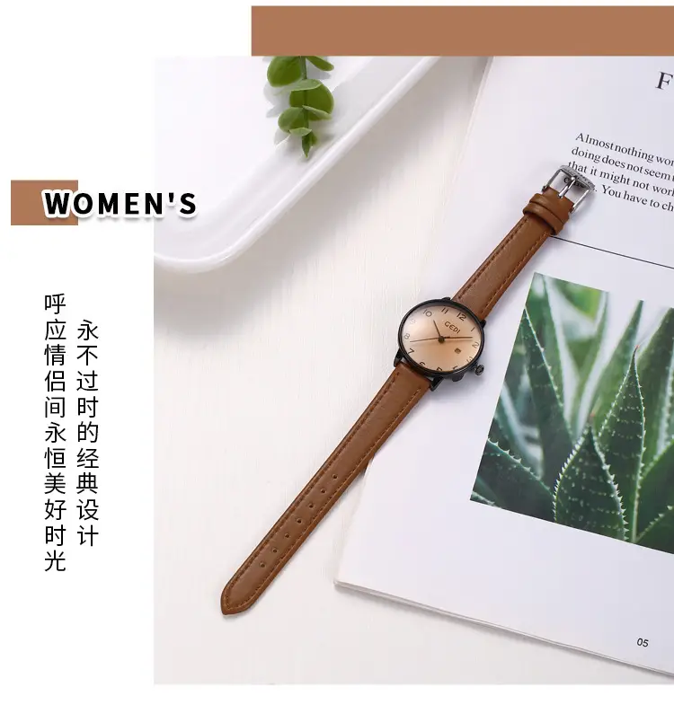 Goldie Vintage Leather Watch for Women — feature 11
