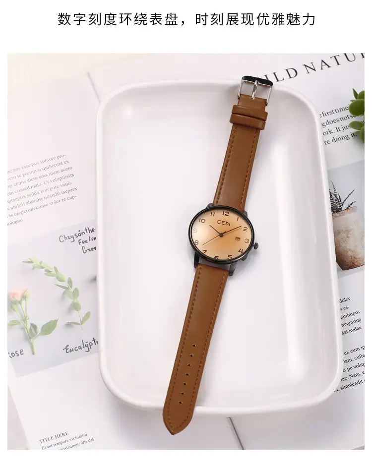 Goldie Vintage Leather Watch for Women — feature 12