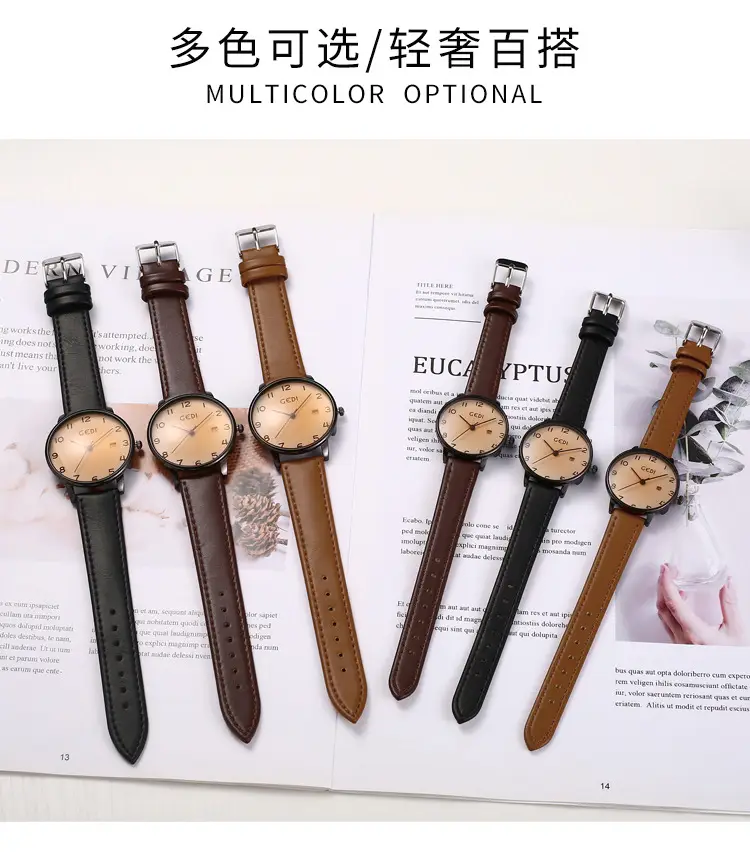 Goldie Vintage Leather Watch for Women — feature 6