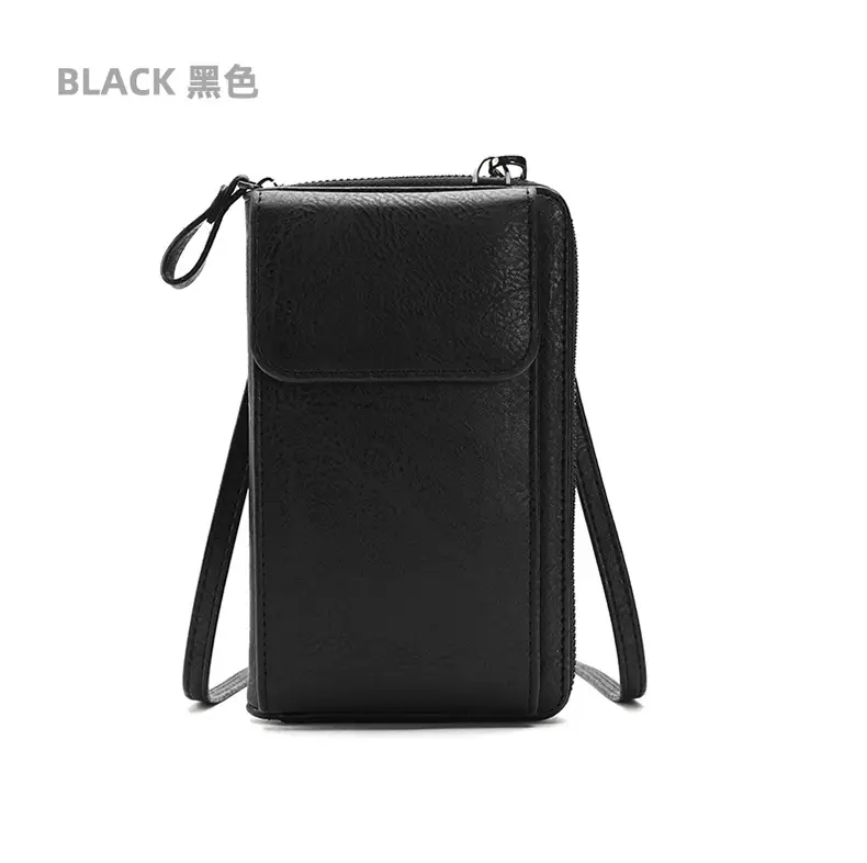 Black Retro Women's Crossbody Phone Wallet Bag — feature 10