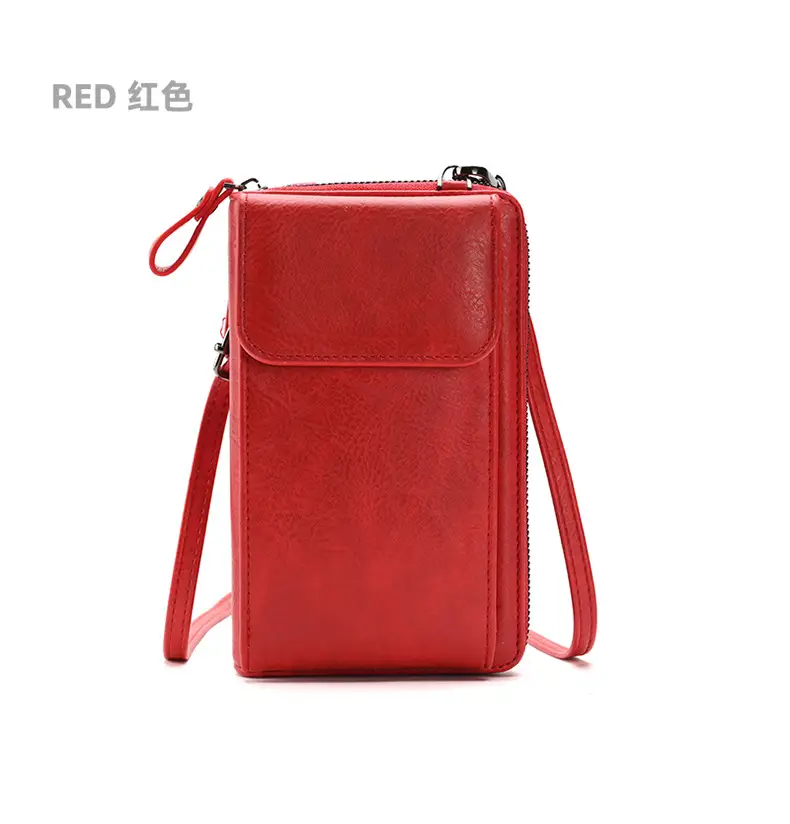 Black Retro Women's Crossbody Phone Wallet Bag — feature 12