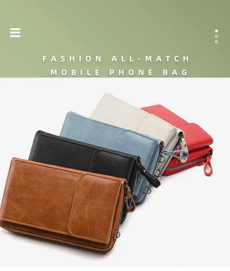 Black Retro Women's Crossbody Phone Wallet Bag — feature 2