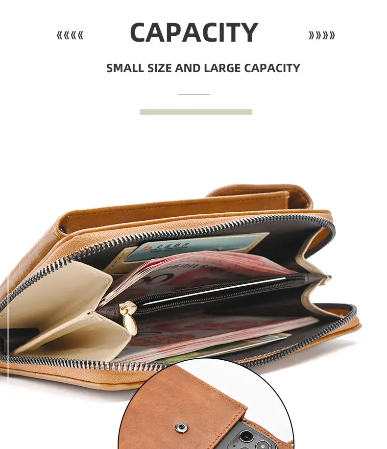 Black Retro Women's Crossbody Phone Wallet Bag — feature 6