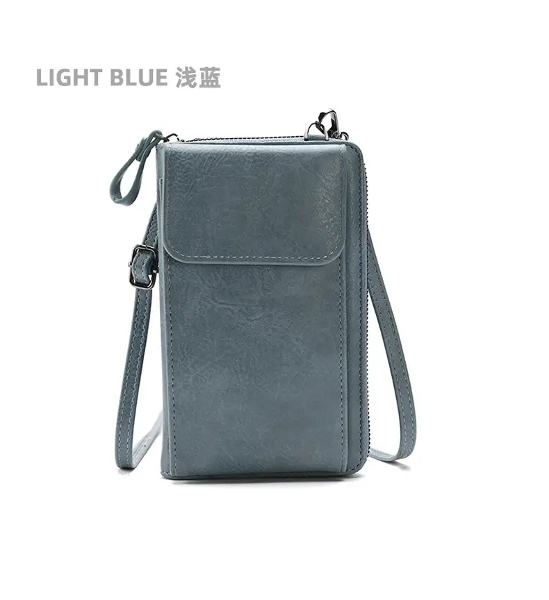 Black Retro Women's Crossbody Phone Wallet Bag — feature 9