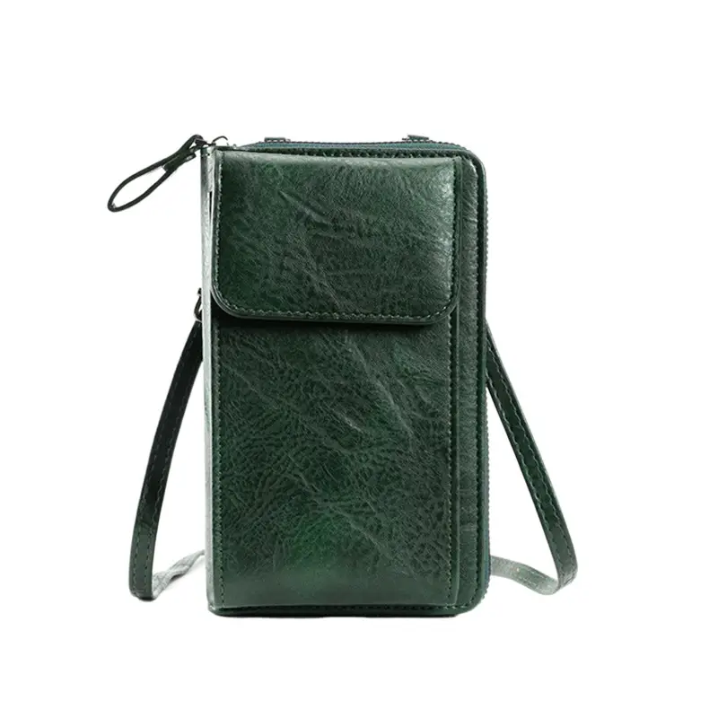 Black Retro Women's Crossbody Phone Wallet Bag - Image 4