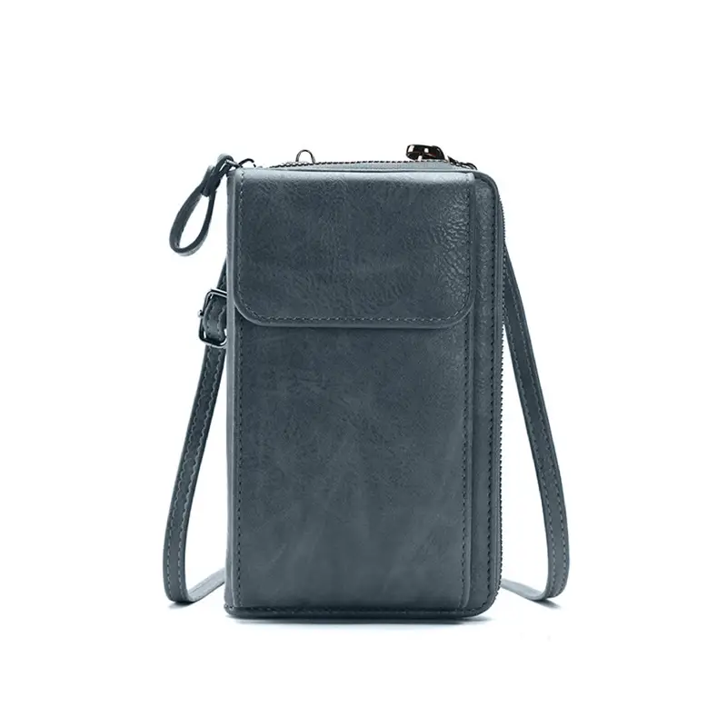 Black Retro Women's Crossbody Phone Wallet Bag - Image 8