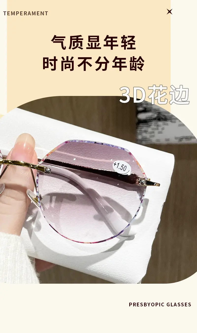 2024 Metal Oval Reading Glasses with 3D Lace Frame β feature 29