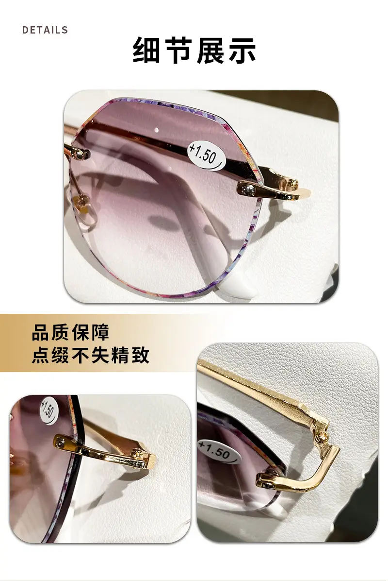 2024 Metal Oval Reading Glasses with 3D Lace Frame β feature 34