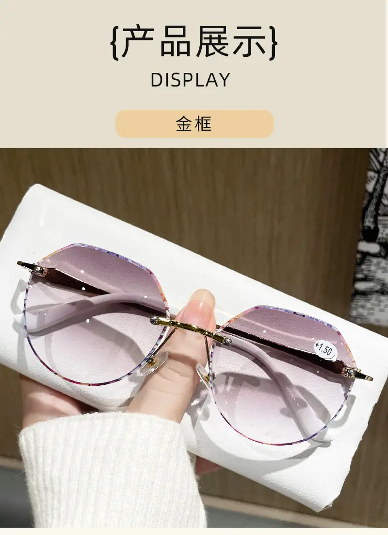 2024 Metal Oval Reading Glasses with 3D Lace Frame β feature 35