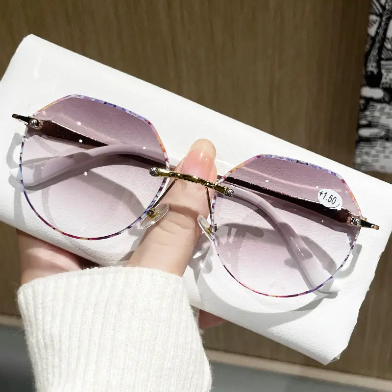 2024 Metal Oval Reading Glasses with 3D Lace Frame - Image 7