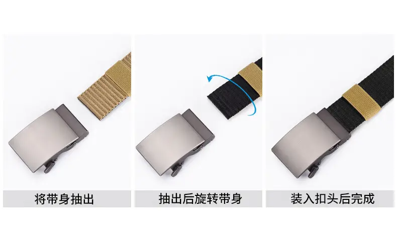 Double-Sided Faux Nylon Belt for Men European American Casual Waist-Cinching — feature 37