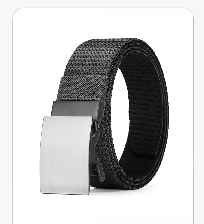 Double-Sided Faux Nylon Belt for Men European American Casual Waist-Cinching — feature 45