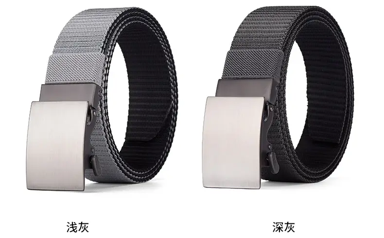 Double-Sided Faux Nylon Belt for Men European American Casual Waist-Cinching — feature 50