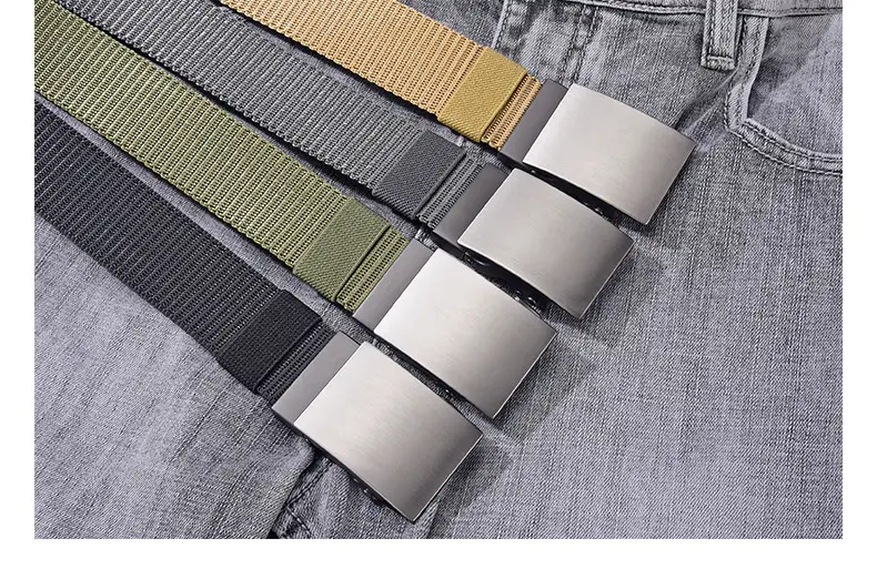 Double-Sided Faux Nylon Belt for Men European American Casual Waist-Cinching — feature 56